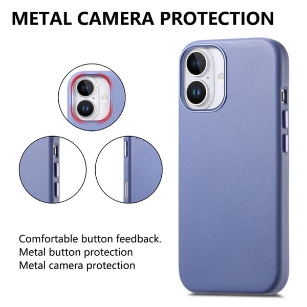 iPhone 16 Pro Electroplaterad Metallknapp MagSafe Skal Blå