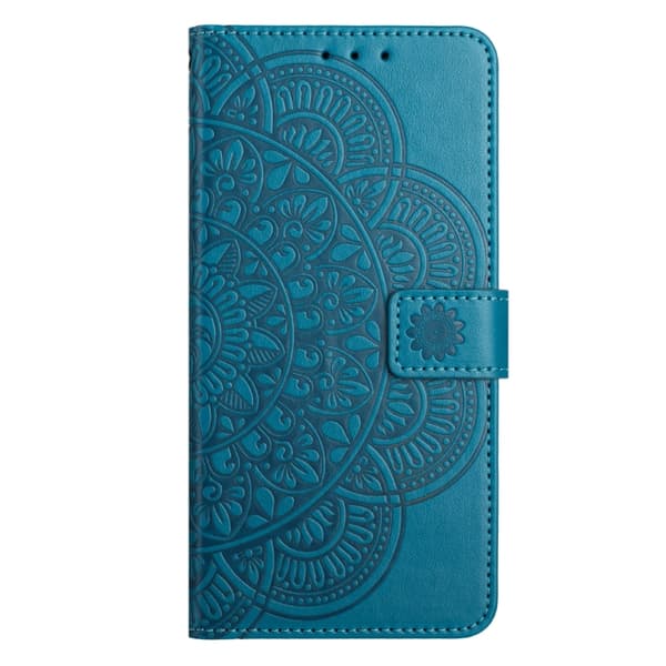 Redmi Note 14 Pro+ 5G - Blommig Prägad Läderfodral Blå