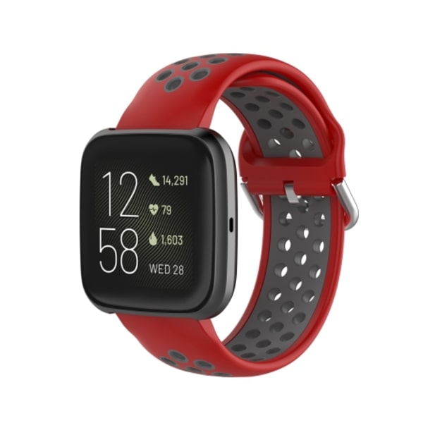 För Fitbit Versa 2 / Versa / Versa Lite 23 mm spänne Tvåfärgad watch Red - Grey