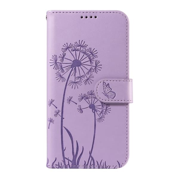Redmi Note 14 4G - Flip Läderfodral med Dandelion Prägling, Purpur