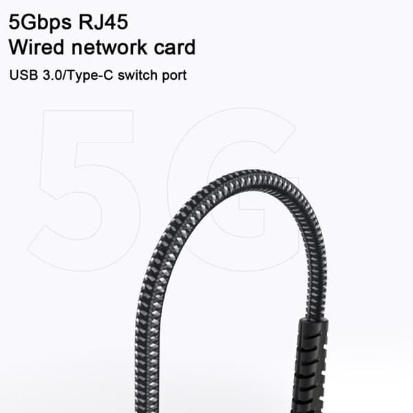 USB-C / Typ-C Elbow till RJ45 Aluminiumlegering Ethernet Hub Adapter (Silver)
