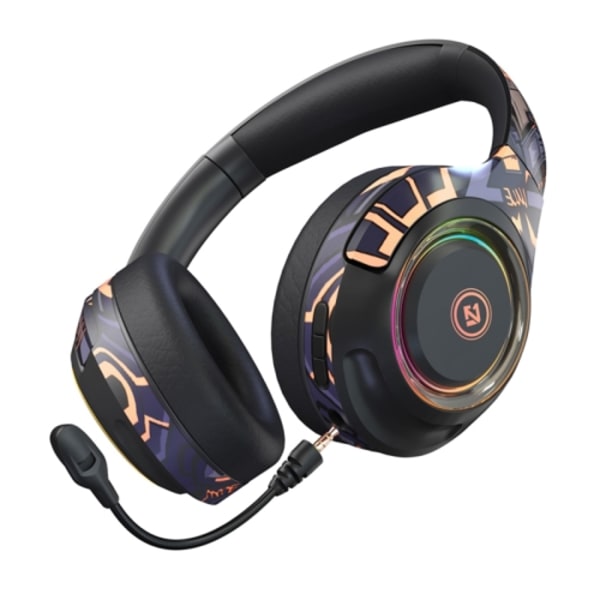 EL-A2 Gaming Ambient Light Fällbart Trådlöst Bluetooth-headset Svart