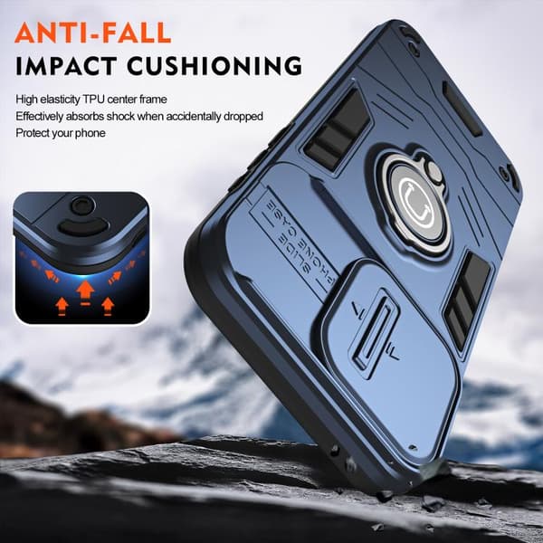 Redmi Note 14 4G - Camshield Ring Holder fodral Kunglig blå