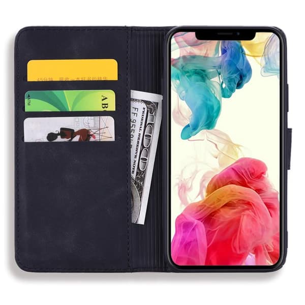 iPhone 18 Pro / iPhone 17 Pro Skal läderfodral med mandala präglad design - dubbelvik Svart