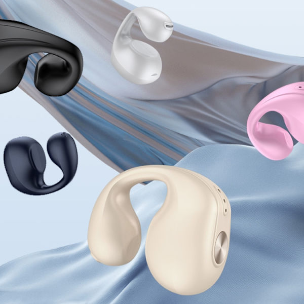 Enkel öronbenledning Bluetooth-hörlur In-Ear Wearable Running Sports Mini Hudfärg