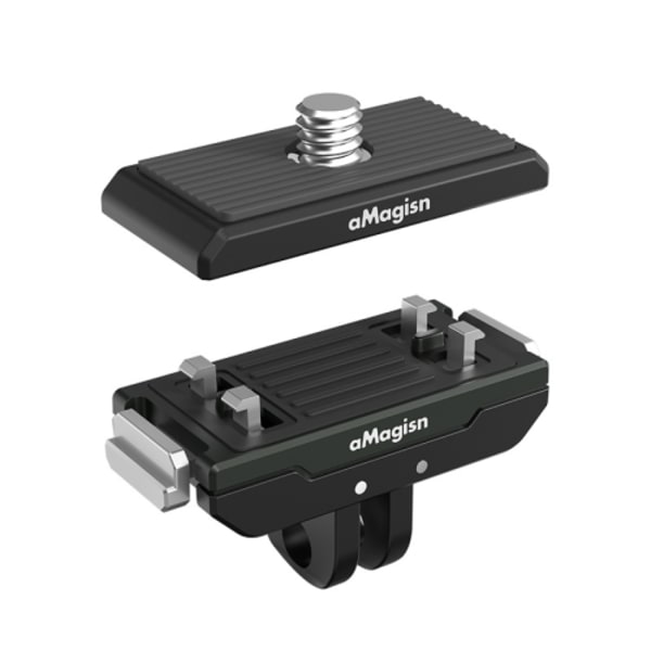 AMagisn Metall Magnetisk Snabbkoppling + Topplock, För Insta360 Ace / Ace Pro / X3 / X2 / GoPro HERO12 Black