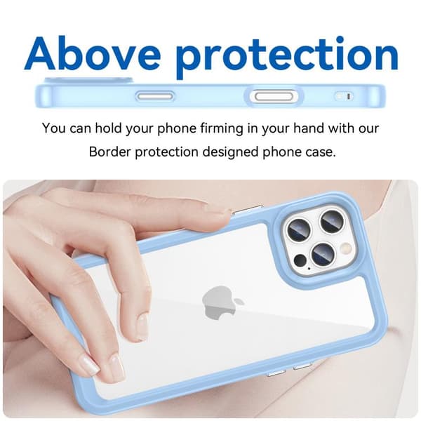 iPhone 18 Pro Max / iPhone 17 Pro Max Skal - Färgglad Serie av Akryl + TPU Blå