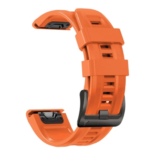 För Garmin Fenix ​​6 Pro GPS 22mm Silicone Sport Pure Color Watch Band Orange