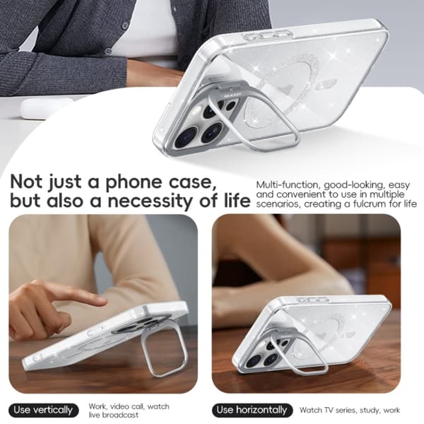iPhone 16 Pro Max Shiny Shield MagSafe Linshållare Skal Blå