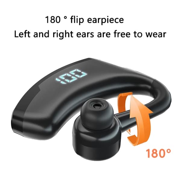V19S Trådlöst Bluetooth-headset Digital Display Med Laddningsfack Mobil Strömförsörjningsfunktion Blå