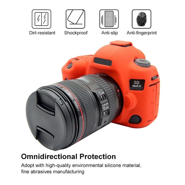 Mjukt silikonfodral för Canon EOS 5D Mark IV Röd