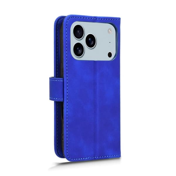 iPhone 18 Pro Max / iPhone 17 Pro Max Skal läderfodral med magnetisk flip Blå