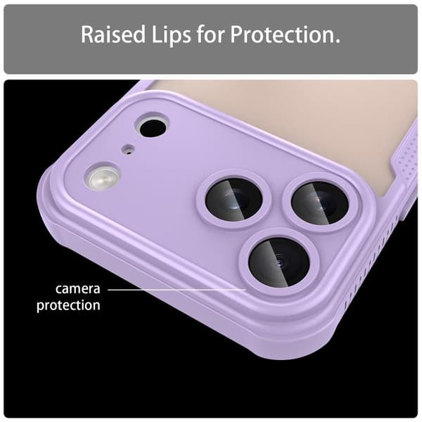 iPhone 18 Pro Max / iPhone 17 Pro Max Skal - Armor Glaze PC Hybrid TPU Purpur