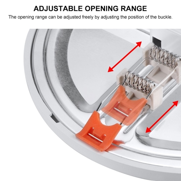 LED Rund Ultratunn Infälld Downlight Justerbar Panel Ljus, Strömförsörjning: 6W (Vitt ljus)