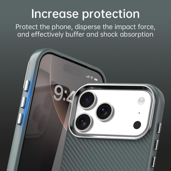iPhone 17 Pro Max Skal - Kolfiber Series IMD Grå