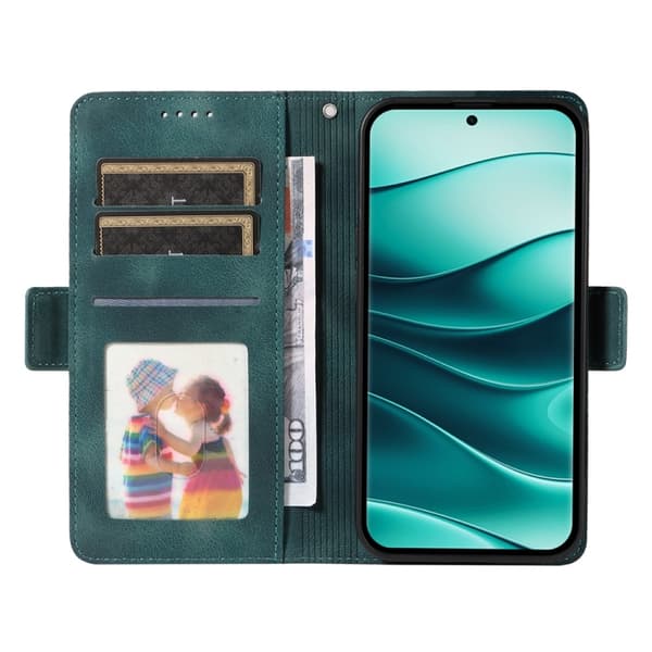 Redmi Note 14 Pro 5G / Note 14 Pro+ 5G - Prägad Rhombus Stjärnläder fodral Grön