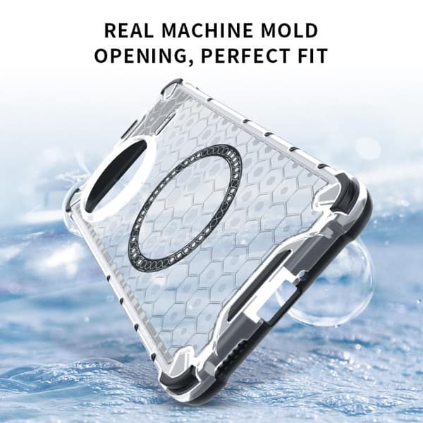 Redmi K80 5G / Poco F7 Pro - Honeycomb Magnetisk Ring Stötsäker Mobilskal Grön