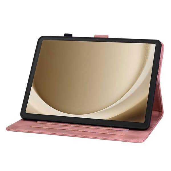 Samsung Galaxy Tab A9+ / A11+ Lily Prägad Läderfodral Rosa