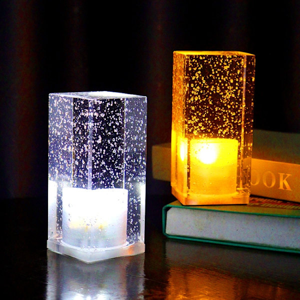Färgglad LED-kristalllampa Bar Atmosfär Dekorativt ljus (Rött ljus)