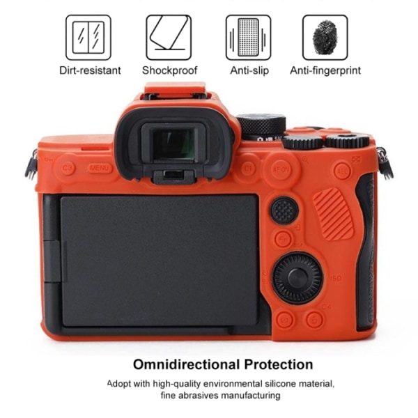 Mjukt silikonfodral för Sony A7 IV Orange