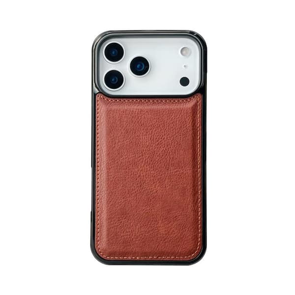 iPhone 18 Pro Max / iPhone 17 Pro Max Skal - äkta läder med textur Brun