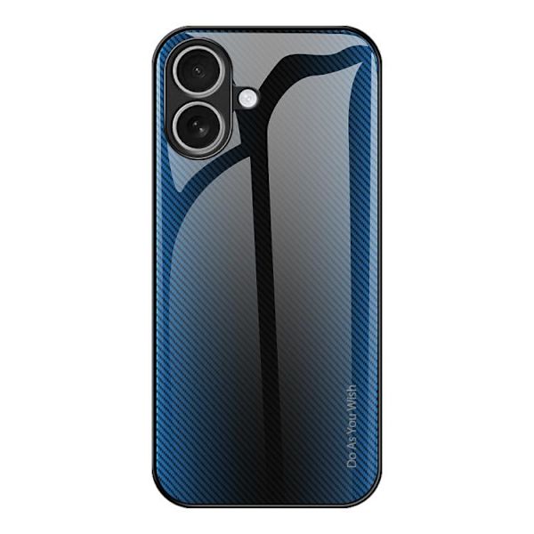 iPhone 17 Skal - Texturerad Gradientglas TPU Blå