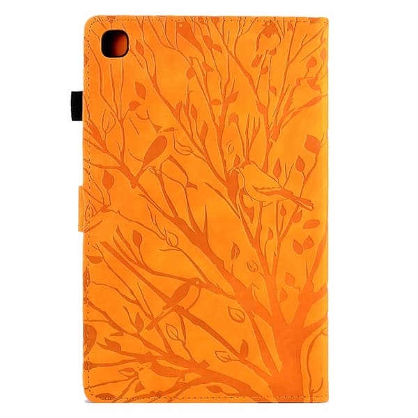 Samsung Galaxy Tab A7 Lite Fortune Tree Tryckblomma PU Fodral Kaki