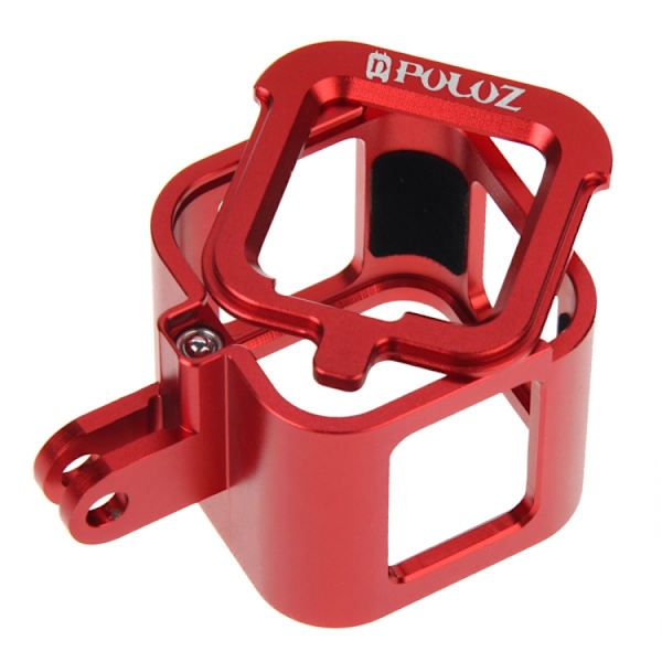 Skyddande hölje i CNC-aluminiumlegering med försäkringsram för GoPro HERO5 Session /HERO4 Session /HERO Session Röd