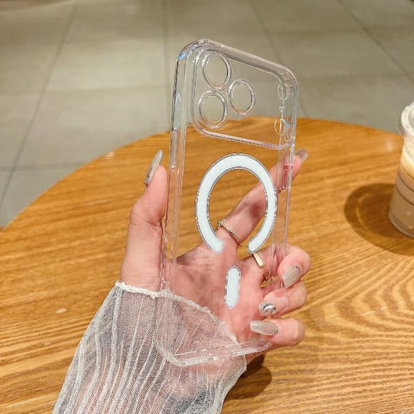 iPhone 18 Pro Max / iPhone 17 Pro Max Skal - Klar Akryl TPU med Fine Hole MagSafe