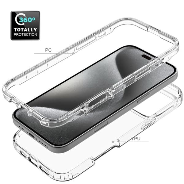 iPhone 16 Pro Max Shockproof Klar Gradient PC + TPU Skal Svart