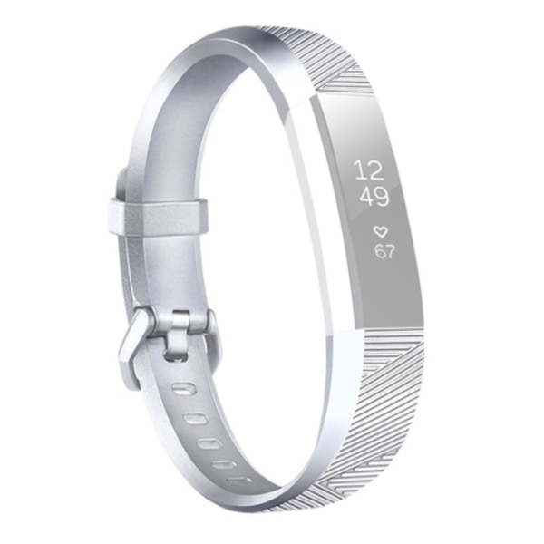 För Fitbit Alta / Alta HR watch i metall i metall med watch Silver