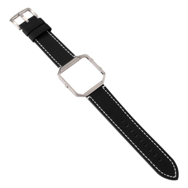För Fitbit Blaze Calf Leather Watch Band Black