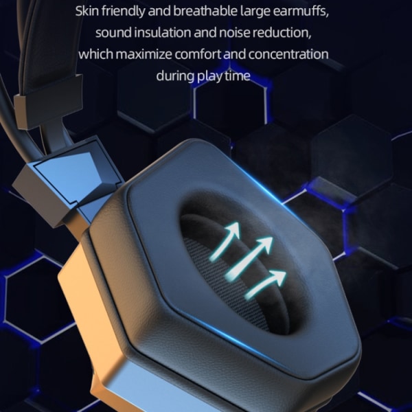 Soyto SY-G15 Luminous Gaming Computer Headset Svart rött ljus