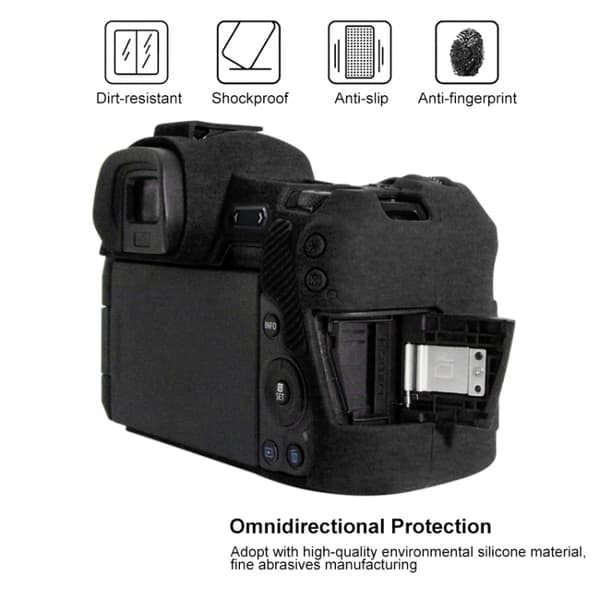 Mjukt silikonfodral för Canon EOS R Svart