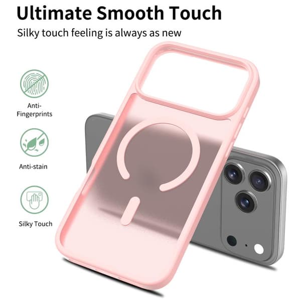 iPhone 18 Pro / iPhone 17 Pro Skal - TPU Hybrid PC med MagSafe Rosa