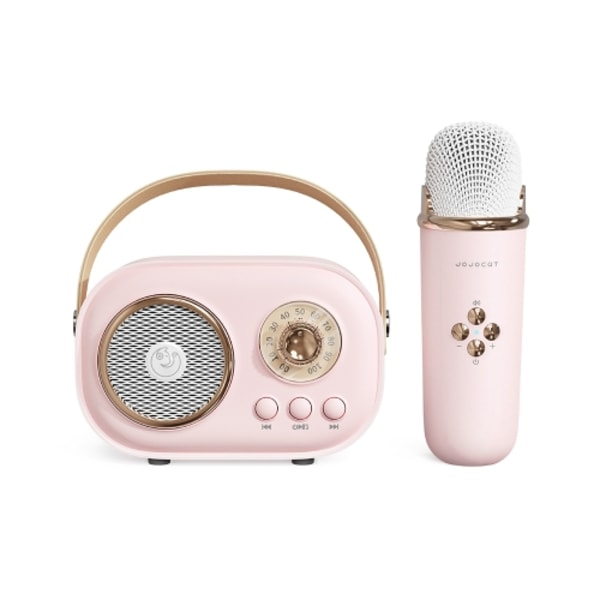 C20 Plus Multifunktionell Karaoke Bluetooth-högtalare med mikrofon (Rosa)