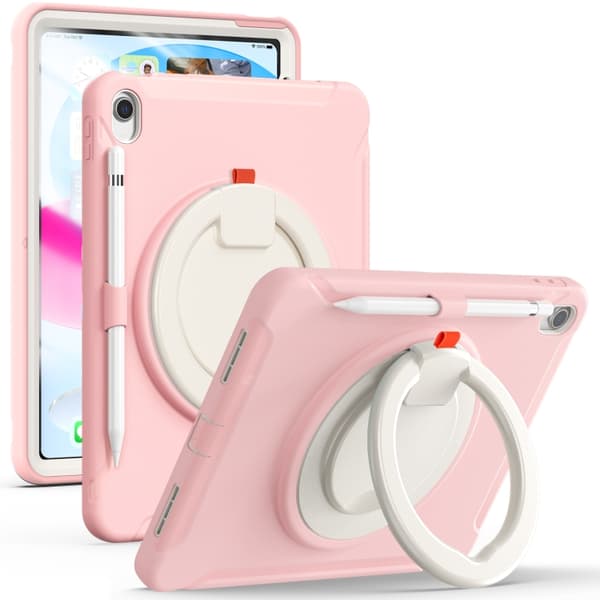 iPad 11 11:e generation / 10.9 10:e generation 2022/2025 Shockproof TPU + PC Skyddande Skal Körsbärsblommor Rosa