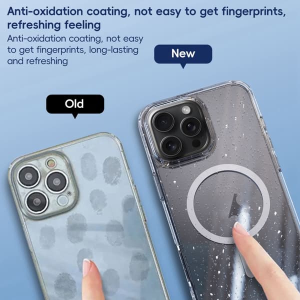 iPhone 16 Pro Max Glittrande Pulver MagSafe Magnetisk Skal Transparent