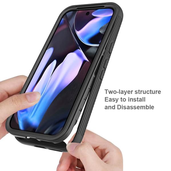 för Pixel 9a Skal - Starry Sky Solid Color MagSafe TPU Clear PC Telefonfodral Purpur