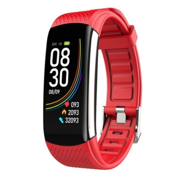 C6T 0,96 tums färgskärm Smart Watch IP67 Vattentät Röd