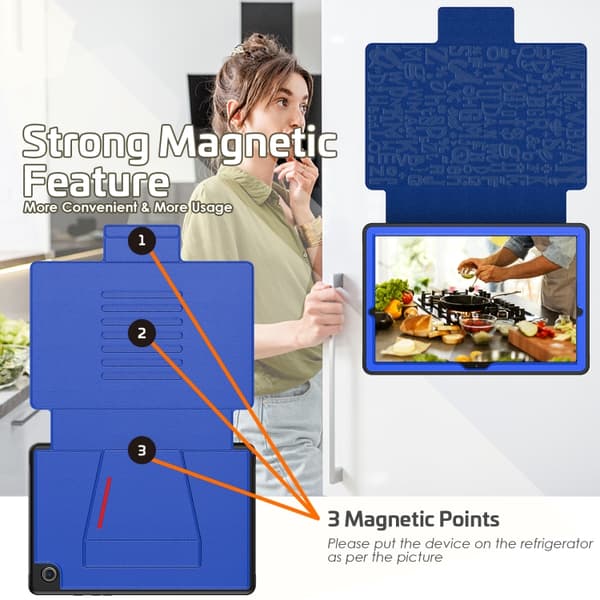 Samsung Galaxy Tab A8 10.5 (2021) Smart B Magnetiskt Läderfodral Blå