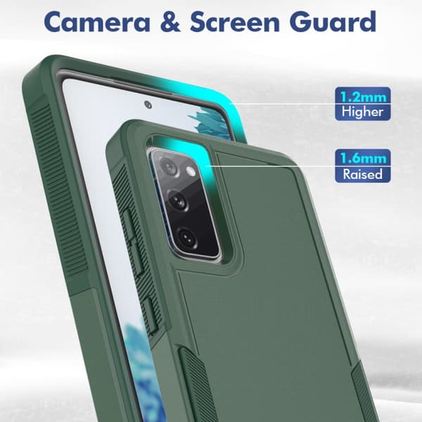 Samsung Galaxy S20 FE Skal 2 i 1 PC + TPU Mörkgrön