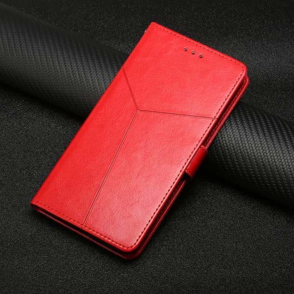 Redmi Note 14 Pro+ 5G - Y-formad Mönster Flip Läder fodral Röd