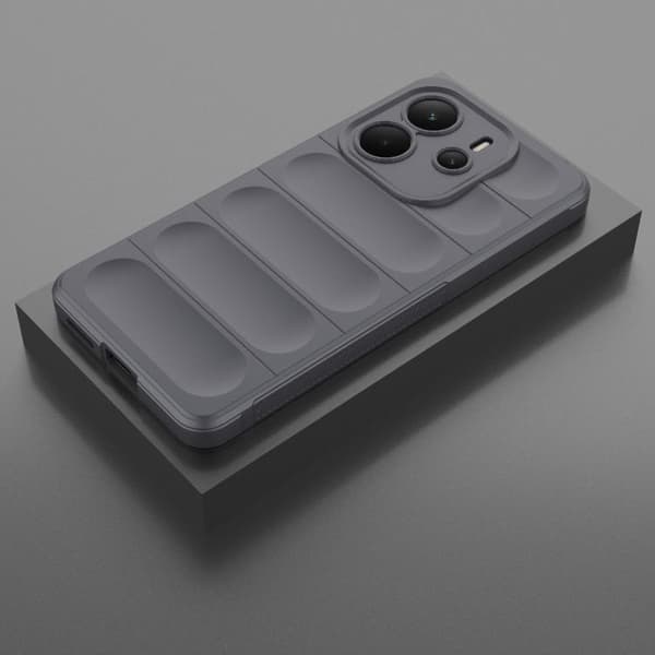 Redmi Note 14 4G - Magic Shield TPU + Flanell fodral EU Mörkgrå