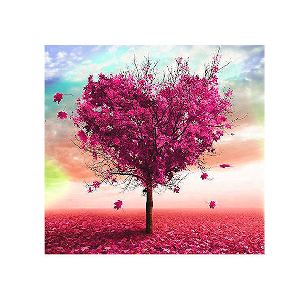 5D DIY Diamond painting - Hjärtformat träd