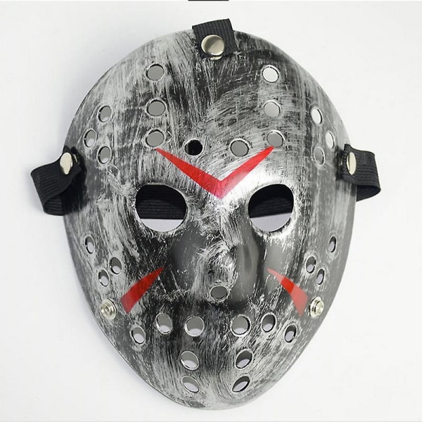 Fredag ​​den 13:e Scary Hollow Out Mask Halloween Party Jason Voorhees Cosplay Prop