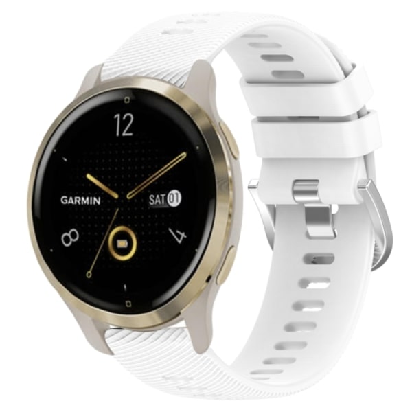 För Garmin Venu 2S 18mm enfärgad watch White