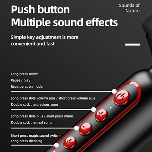 Lenovo ThinkPlus M1 Trådlös Handhållen Mikrofon Karaoke Högtalare (Rosa)