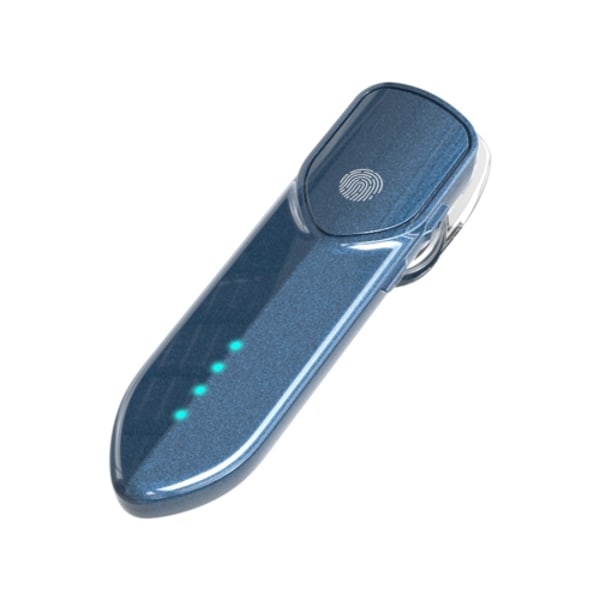 V19S Bluetooth 5.0 Business Style Fingeravtryck Touch Bluetooth Hörlurar Blå