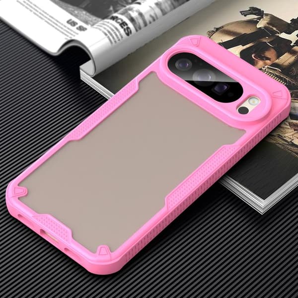 för Pixel 10 Pro XL Skal - Armor Glaze PC Hybrid TPU Mobilskydd Rosa
